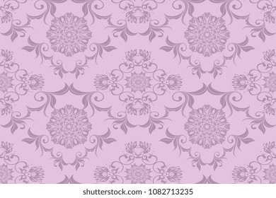 Seamless luxury floral pattern on background. Floral ornament on background. Luxurious wallpaper pattern. Trendy wallpaper pattern