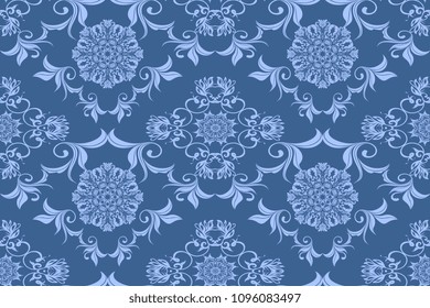 Seamless luxury floral pattern on background. Floral ornament on background. Luxurious wallpaper pattern. Trendy wallpaper pattern
