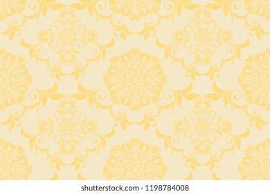 Seamless luxury floral pattern on background. Floral ornament on background. Luxurious wallpaper pattern. Trendy wallpaper pattern