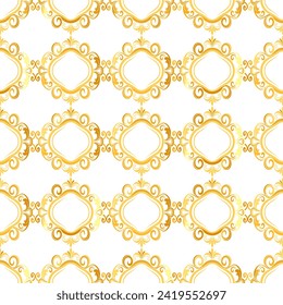 Seamless luxury gold background. Flat Vector.