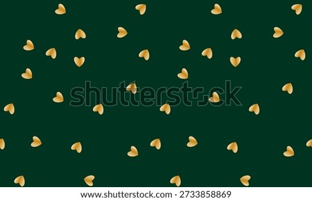 seamless luxury golden hearts pattern on emerald green background elegant glamour texture for wedding and valentine day