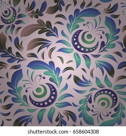 Seamless luxury motley patern with triangular scales. Vector pattern with blue and green elements for your creativity.