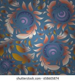 Seamless luxury motley patern with triangular scales. Vector pattern with yellow and blue elements for your creativity.