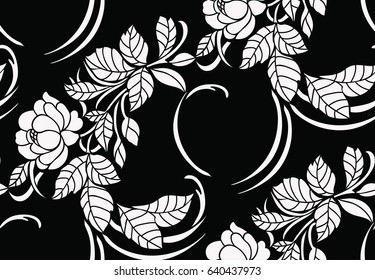 Seamless luxury pattern with flowers 
