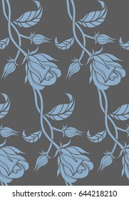 Seamless luxury pattern with flowers.