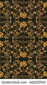 Seamless luxury pattern with flowers