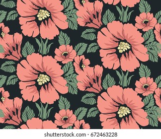 Seamless luxury pattern with flowers
