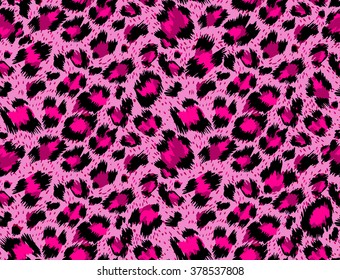 Seamless Luxury  Pink Leopard Pattern. Vector