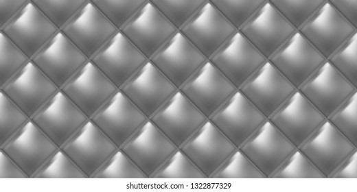 Seamless luxury silver pattern and background. Genuine Leather. Vector illustration