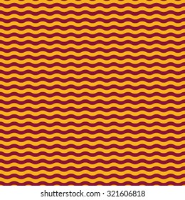 Seamless luxury vinous red and yellow op art rounded zigzag pattern vector