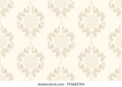 Seamless luxury vintage wallpaper pattern. Seamless floral ornament on background. Seamless pattern for your design. Wallpaper pattern