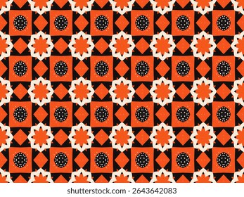 Seamless Luxury Visual Background Design Tile Geometric Shape Endless Perspective Wallpaper Textile Digital Template Interior Fashion Texture Art Symmetric Decoration Fabric Graphic Cloth Pattern.