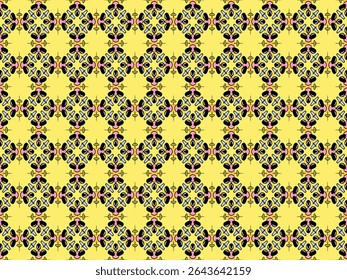Seamless Luxury Visual Background Design Tile Geometric Shape Endless Perspective Wallpaper Textile Digital Template Interior Fashion Texture Art Symmetric Decoration Fabric Graphic Cloth Pattern.