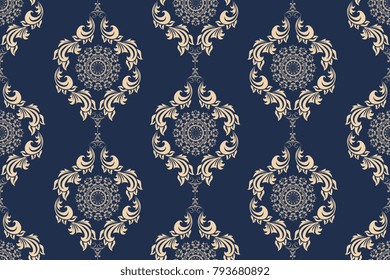 Seamless luxury wallpaper pattern. Seamless floral ornament on background. Seamless pattern for your design. Wallpaper pattern