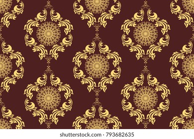 Seamless luxury wallpaper pattern in vintage style. Seamless floral ornament on background. Seamless pattern for your design. Wallpaper pattern