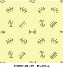 seamless macaroon pattern. flat tasty background