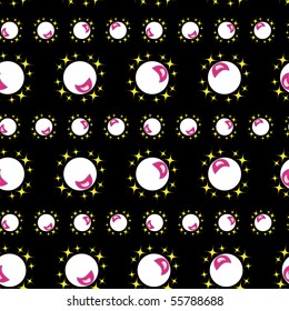 Seamless made from bubbles and stars - vector illustration. You can use it to fill your own background.