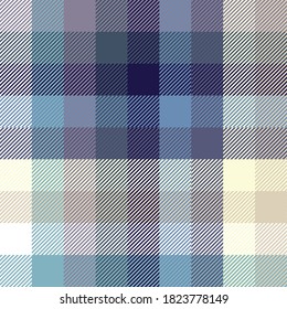 Seamless madras plaid pattern. Allover checkered fabric print. 