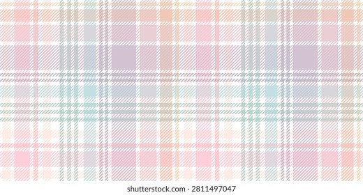 A seamless Madras-style pattern in pastel shades and plaid fabric in candy and marshmallow hues will brighten up spring and summer celebrations