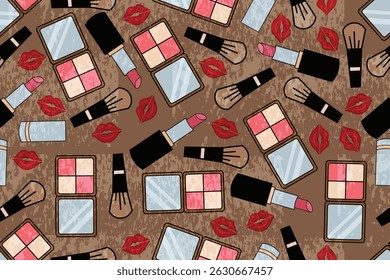 seamless makeup pattern for background,cloth,cover,etc