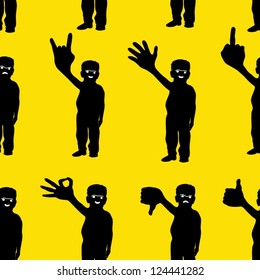 seamless of man with big hands