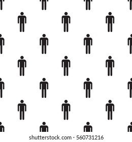 Seamless Man sign pattern on white background