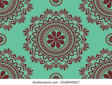 seamless mandala floral  pattern design for fabric carpet wallpaper background blanket table cloth mattresses pillow  ornament tile  