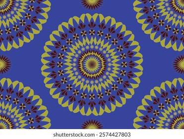 seamless mandala geometric floral  pattern design for ornament fabric embroidery ceramic carpet wallpaper background textile art print 