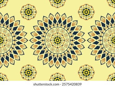 seamless mandala geometric floral  pattern design for ornament ceramic carpet fabric embroidery wallpaper background textile art print 