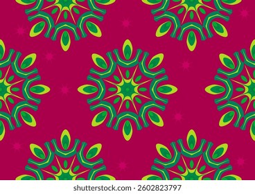 Seamless Mandala Geometric Pattern with Ethnic Indian Style