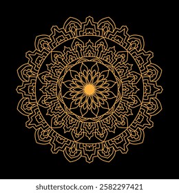 Seamless Mandala Luxury pattern frame 