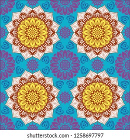 Seamless Mandala Pattern (Abstract Vector)