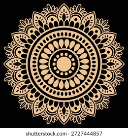 Fundo de padrão de mandala sem costura com detalhes geométricos ornamentais. Ideal para têxteis, impressão de tecido, papel de parede, papel de embrulho, embalagem, ioga, meditação e fundos decorativos.