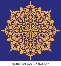 Mandala sem costura padrão com elegantes elementos ornamentais e florais. Design simétrico decorativo adequado para têxteis, tecido, papel de parede, decoração da casa, fundos de ioga, embalagem, papel de embrulho e projetos digitais. Padrão repetível de alta resolução, ideal para impressão e uso na Web.