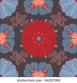 Seamless mandala pattern. For fabric, cloth design, wallpaper. All elements are not cropped and hidden under mask.