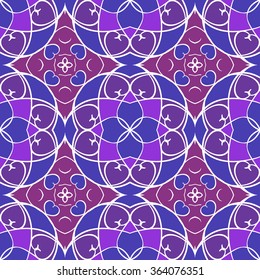 Seamless mandala pattern. Islamic motifs. Kaleidoscope.