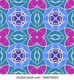 Seamless mandala pattern. Islamic motifs. Kaleidoscope.