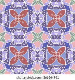 Seamless mandala pattern. Islamic motifs. Kaleidoscope.