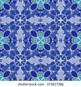 Seamless mandala pattern. Islamic motifs. Kaleidoscope.