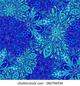 Seamless mandala pattern for printing on fabric or paper. Hand drawn background. Islam, Arabic, Indian, ottoman motifs.