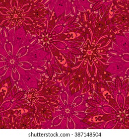 Seamless mandala pattern for printing on fabric or paper. Hand drawn background. Islam, Arabic, Indian, ottoman motifs.
