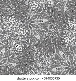 Seamless mandala pattern for printing on fabric or paper. Hand drawn background. Islam, Arabic, Indian, ottoman motifs.