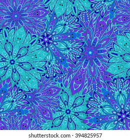 Seamless mandala pattern for printing on fabric or paper. Hand drawn background. Islam, Arabic, Indian, ottoman motifs.