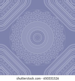 Seamless mandala pattern, vector illustration