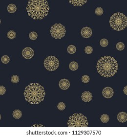 Seamless mandala pattern. Vintage decorative design elements. Vector illustration. Islam, Indian, spain, turkish, chinese, portuguese  motifs. Perfect for printing on fabric, paper, ceramic tile.