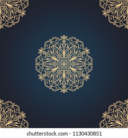 Seamless mandala pattern. Vintage decorative design elements. Vector illustration. Islam, Indian, spain, turkish, chinese, portuguese  motifs. Perfect for printing on fabric, paper, ceramic tile.