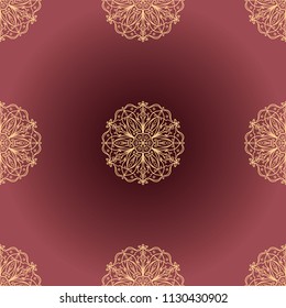 Seamless mandala pattern. Vintage decorative design elements. Vector illustration. Islam, Indian, spain, turkish, chinese, portuguese  motifs. Perfect for printing on fabric, paper, ceramic tile.