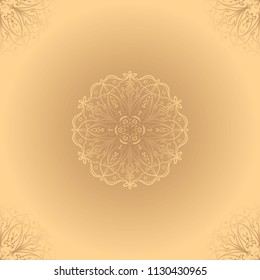 Seamless mandala pattern. Vintage decorative design elements. Vector illustration. Islam, Indian, spain, turkish, chinese, portuguese  motifs. Perfect for printing on fabric, paper, ceramic tile.