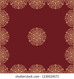 Seamless mandala pattern. Vintage decorative design elements. Vector illustration. Islam, Indian, spain, turkish, chinese, portuguese  motifs. Perfect for printing on fabric, paper, ceramic tile.