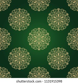 
Seamless mandala pattern. Vintage decorative design elements. Vector illustration. Islam, Indian, spain, turkish, chinese, portuguese  motifs. Perfect for printing on fabric, paper, ceramic tile.